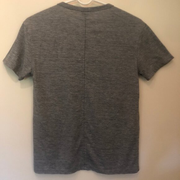 Adriano Goldschmied gray rounded v-neck t-shirt sz XS - Picture 4 of 6